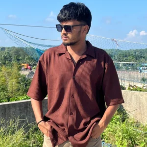 LuckoriX Old Money Chocolate Brown Shirt